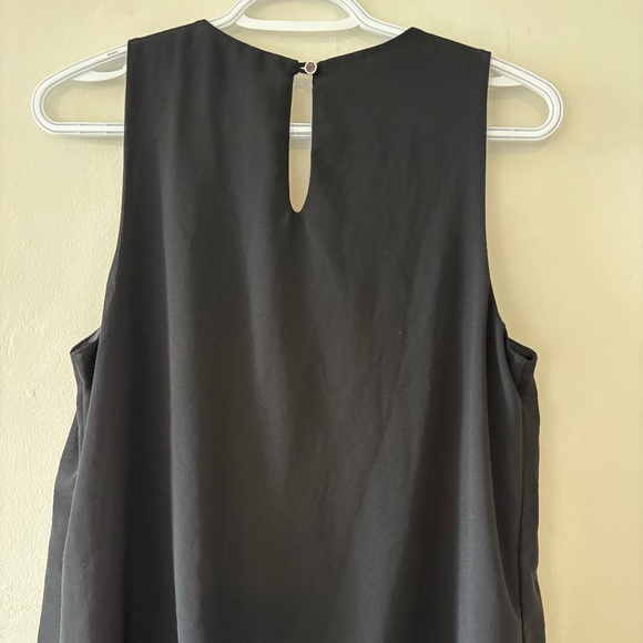 Ladies Monteau Medium black sleeveless blouse rhinestone details whimsigoth glam - Picture 6 of 8